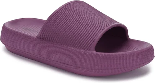 Vista 7 de Joomra - Sandalias acolchadas tipo pantuflas para mujeres y hombres, antideslizantes, de secado rápido, sandalias para baño, con suela gruesa
