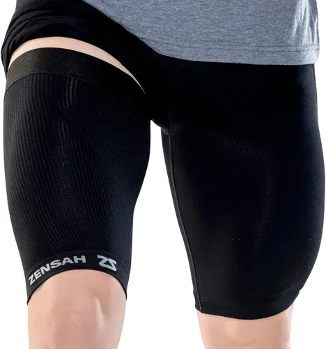 Vista 9 de Zensah Thigh Compression Sleeve - Support for Pulled Hamstring, Quad Strain, Groin Compression Wrap for Men and Women