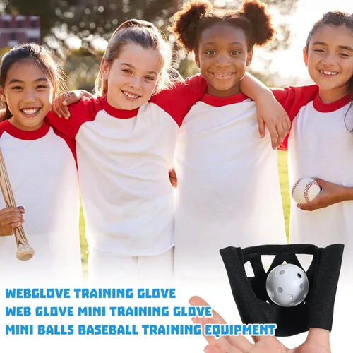 Vista 4 de Zhengmy 10 paquetes de guantes de entrenamiento de béisbol diseñados para atrapar pelotas de golf de tamaño de práctica, ayudas de entrenamiento