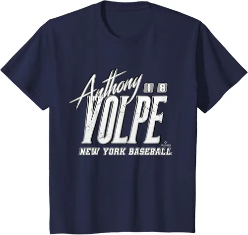 Vista 8 de Anthony Volpe New York Baseball Rock MLBPA - Camiseta, Azul