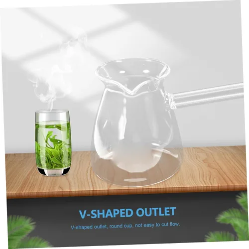 Vista 6 de Classics - Cafetera turca de vidrio de borosilicato, tetera Jazzva Cezve Briki, calentador de leche caliente, 15.2 fl oz