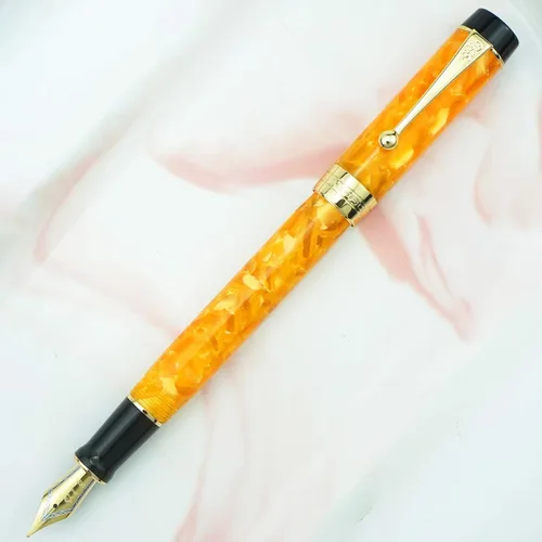Vista 37 de Jinhao 100 - Pluma estilográfica de estilo clásico en celuloide, instrumento de escritura suave con punta #6, juego de pluma con convertidor