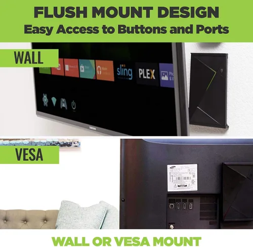 Vista 11 de HIDEit Mounts Shield2 - Soporte de pared para NVIDIA Shield TV Pro, American Company, soporte de pared de acero negro compatible con NVIDIA Shield