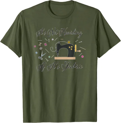 Vista 55 de It's Not Hoarding If Its - Camiseta de costura para acolchado, Blanco, S