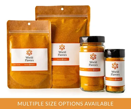 Vista 4 de Savory Spice - Polvo de curry amarillo suave, sin sal, mezcla de condimento de curry amarillo suave, para hacer pasta de curry amarillo, salsa