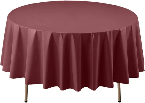 Vista 13 de Party Essentials Mantel redondo de plástico desechable de 84 pulgadas, 3 unidades, color negro