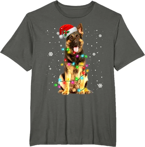 Vista 6 de Suéter de Navidad para perros de pastor alemán, suéter de Navidad para regalos de perros, Negro, S