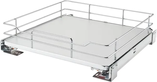 Vista 10 de Rev-A-Shelf Estante organizador extraíble de superficie sólida con cierre suave Gris