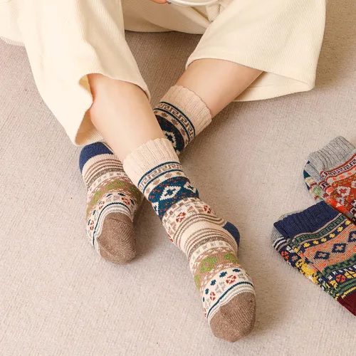 Vista 7 de Clothclose Calcetines de lana - Calcetines de lana cálidos de invierno para mujer y hombre, calcetín suave y acogedor, calcetín grueso de lana