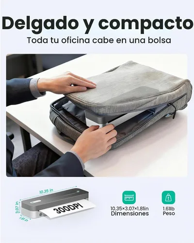 Vista 4 de P1 Pro Impresora Térmica Sin Tinta, Impresora Bluetooth Portátil Tamaño Carta EE. UU. con 1 Rollo de Papel, para iPhone, Android, Computadora, Uso