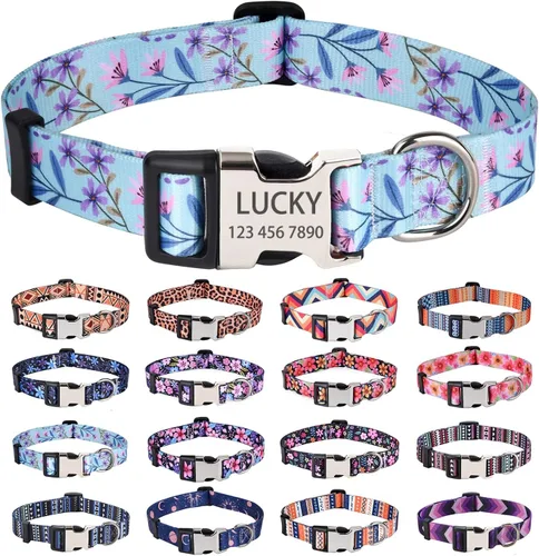 Vista 10 de Collar de perro personalizado con la bandera estadounidense, collar patriótico para perro del 4 de julio, collares temáticos para perros para el Día