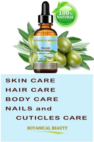 Vista 3 de Botanical Beauty SQUALANE Aceite natural sin diluir 100% puro de oliva italiano 100% ultra puro hidratante para rostro, piel, cuerpo y cabello.