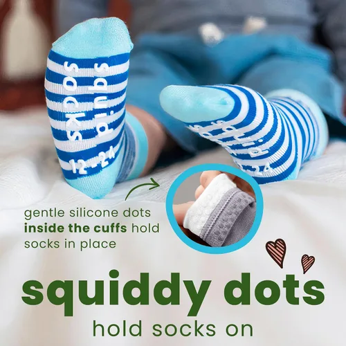 Vista 90 de squid socks Calcetines de viscosa de bambú 0-6M, 6-12M, 12-24M y 2T-3T Calcetines que se mantienen puestos