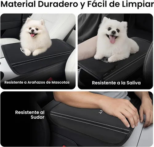 Vista 3 de Fundas para reposabrazos de consola central para Tesla Model Y/Y Juniper/YL 2017-2026 para Model 3/Model 3 Highland Accessories 2017-2026