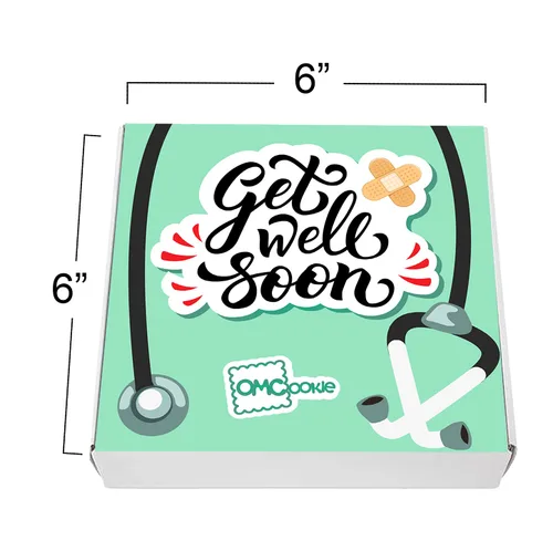 Vista 3 de Get Well Soon - Caja de cesta de galletas de regalo, paquete de 4 para niños y adultos, paquete de cuidado después de la cirugía, se siente mejor