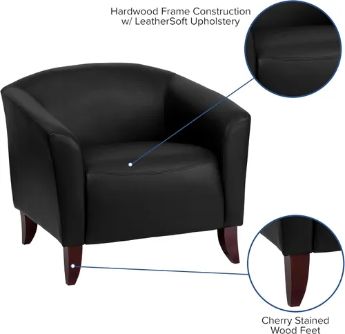 Vista 5 de Flash Furniture Silla Hercules LeatherSoft, color negro