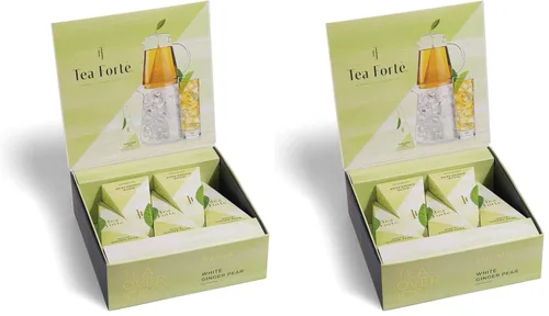 Vista 12 de Tea Forte Tea Over Ice Blue Mint Nectar - Mezcla Premium de té helado de hierbas orgánicas sin cafeína, 5 bolsas de té con infusor piramidal hechas