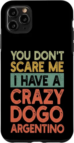 Vista 11 de iPhone 15 You Don't Scare Me Dogo Argentino Owner Pet Dog Dad Retro Case