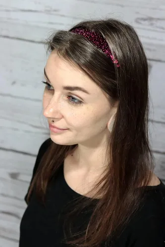Vista 6 de 12 Sequin Headbands U PICK (Available in LOTS of COLORS) Elastic Stretch Sparkly Fashion Headband for Teens Girls Women Softball Pack Volleyball