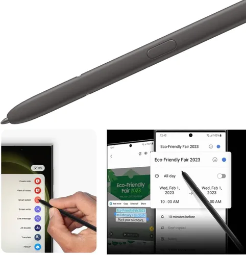 Vista 3 de S Pen S24 Ultra (Sin Bluetooth) Reemplazo compatible con Samsung Galaxy S24 Ultra 5G, Touch Stylus Pen (gris claro)