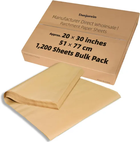 Vista 24 de Cuadrados de papel pergamino pequeños comerciales de 4 x 4 pulgadas (43,200 hojas), sin blanquear, antiadherentes, precortados, para envoltorios