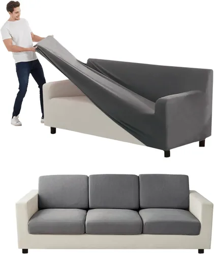 Vista 123 de Funda para Sofá de Terciopelo, Fundas Elásticas para Sofá para Funda Principal Separada/Respaldos y Cojines de Asiento, Funda para Sofá, para Fundas