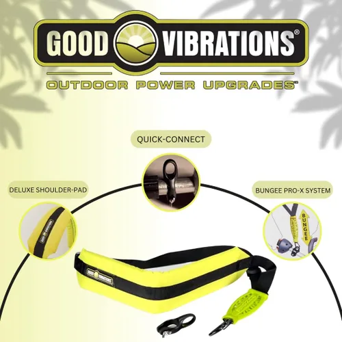 Vista 3 de Good Vibrations Zero Gravity String Trimmer Strap w/Bungee Pro-X System Includes Bungee Pro-X System Reduces Strain While Working Contoured