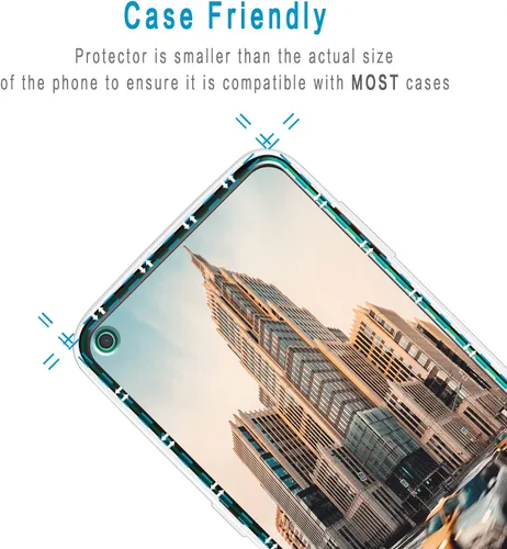 Vista 6 de Protector de pantalla de vidrio templado diseñado para Motorola Moto G Stylus (2021), dureza 9H, antiarañazos, sin burbujas