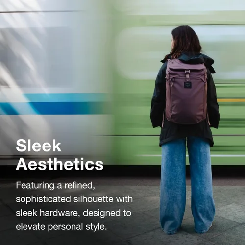 Vista 4 de Osprey Aoede Slim SyncPack - Mochila con funda para laptop, sistema Azul antiguo