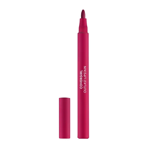 Vista 26 de Covergirl Outlast, 05 All-Star, Lipstain, aplicación suave, punta precisa similar a un bolígrafo, a prueba de transferencia, acabado teñido