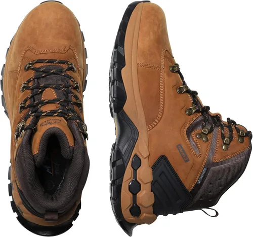 Vista 4 de NORTIV 8 Polar Bear Series Botas de senderismo impermeables de cuero extra agarre para hombre