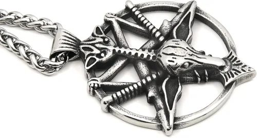 Vista 4 de Gungneer Viking Mjolnir Thor Hammer Collar Colgante Con Lobo Bizantino Rey Cadena Oro Mezclado Acero Inoxidable Nórdico Viking Joyería Hombres
