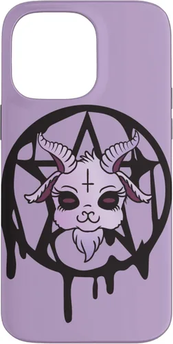 Vista 21 de Anime Aesthetic Baphomet Pentagram Pastel Goth Case for iPhone 17