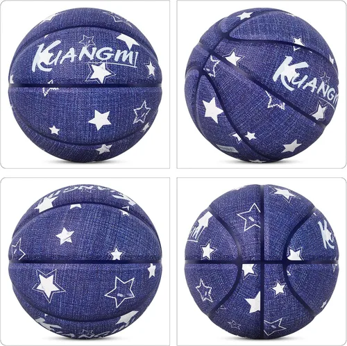 Vista 7 de Kuangmi Hip-hop Street Basketball, Standard Official Size 7 29.5", Indoor & Outdoor Street Basket Ball