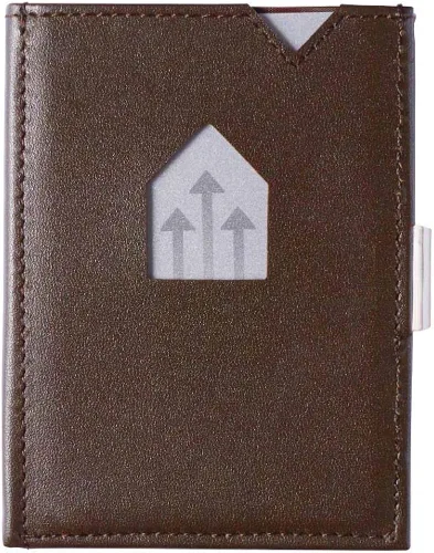 Vista 4 de EXENTRI Billetera Trifold de cuero - bloqueo RFID con clip de bloqueo de acero inoxidable