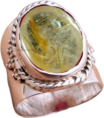 Vista 18 de Anillo de plata de ley 925 con piedras preciosas ovaladas auténticas, hecho a mano, hermoso regalo de Navidad para ella