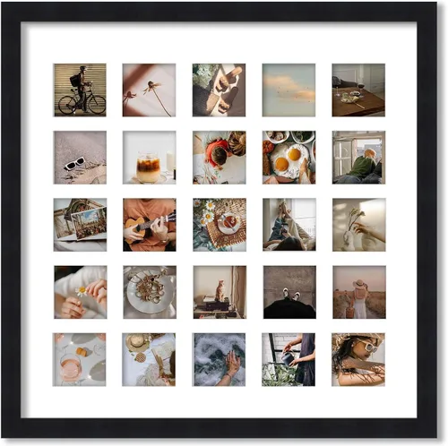 Vista 10 de Marco de fotos de Instagram mate marrón Barnwood para 1 foto