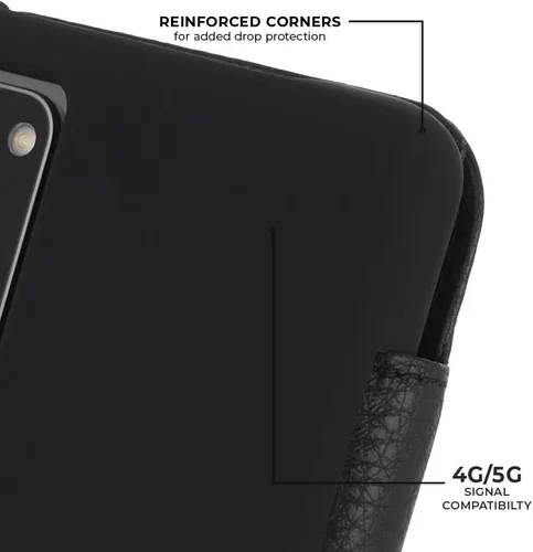 Vista 2 de Case-Mate - Funda de piel para Samsung Galaxy S20+ S20 Plus - Compatible con 5G - Capacidad para 4 tarjetas + dinero en efectivo - Cuero negro