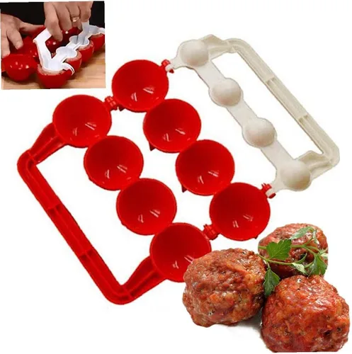 Vista 5 de 1 Unidades De Plástico Albóndigas Fabricante De Bolas De Pescado Moldes De Carne De Bola De Relleno Herramienta De Cocina Gadget