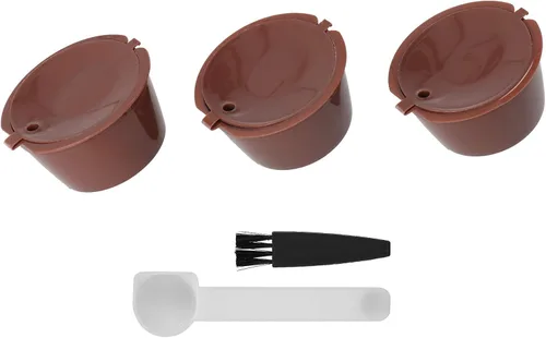 Vista 7 de Juego de cápsulas de café reutilizables para Dolce Gusto, recargable, fácil de, gran herramienta para cafetera (1.7-3.4 fl oz)