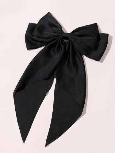 Vista 4 de SUSULU Pinzas para el cabello con lazo de cinta negra con cola larga, horquillas para fiestas y accesorios para mujeres y niñas, 2