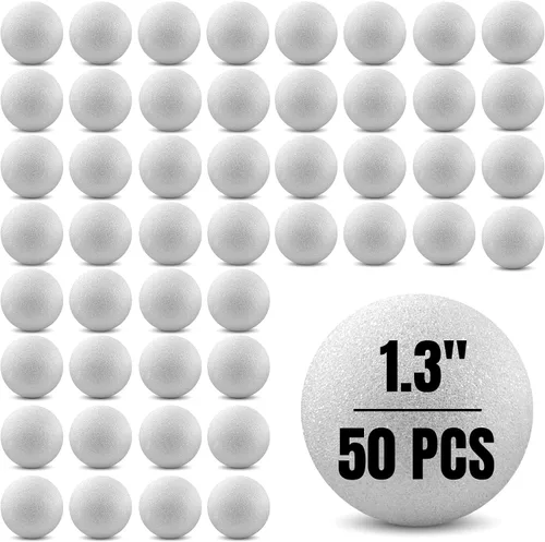Vista 28 de Hygloss Bolas redondas de espuma para manualidades 6 piezas de espuma blanca de 3.8 pulgadas (XPS) para artes, pequeñas bolas de espuma