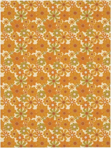 Vista 6 de Cafl Mantel retro con diseño de girasol de los años 70, sin arrugas, para picnic, cocina, vacaciones, comedor, rectangular, poliéster lavable