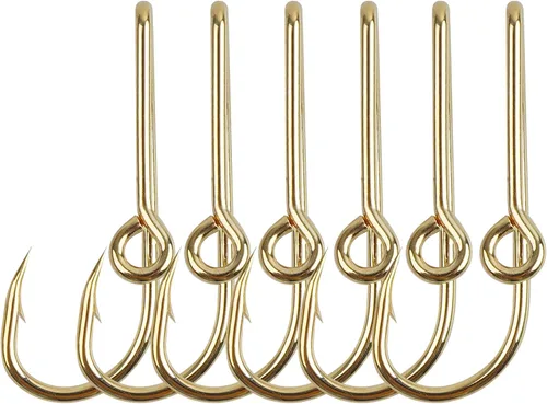 Vista 10 de Fishing Hook Hat Pins & Clips - 12PCS Gold/Black Fish Hook Hat Tie Clips for Outdoor
