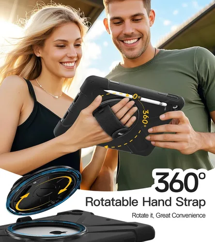 Vista 5 de BRAECN Funda para iPad de 9ª/8ª/7ª Generación, Funda Resistente a Prueba de Golpes con Protector de Pantalla, Soporte para Lápiz, Soporte para Tapa