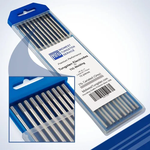 Vista 22 de Midwest Tungsten Service TIG Electrodos de soldadura de tungsteno paquete de 10 unidades (blanco - tungsteno con circonio 0.8% (WZ8, EWZ-0.8), 1/8