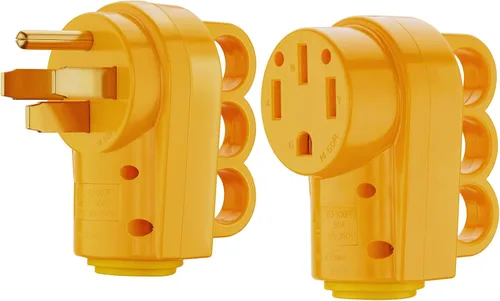 Vista 9 de Kohree Enchufe RV Hembra de 30 Amperios, Receptáculo RV de Repuesto Resistente 125/250V, Enchufe NEMA TT-30R con Mango de Agarre Ergonómico para RV