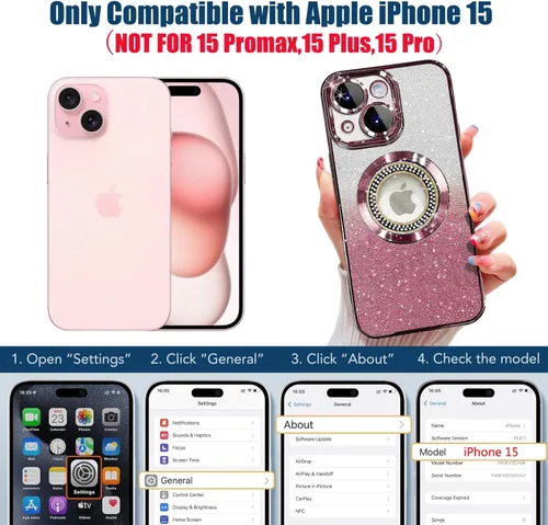 Vista 194 de Misscase Funda magnética con purpurina para iPhone 11 compatible con MagSafe, protección completa, delgada, a prueba de golpes, antiarañazos