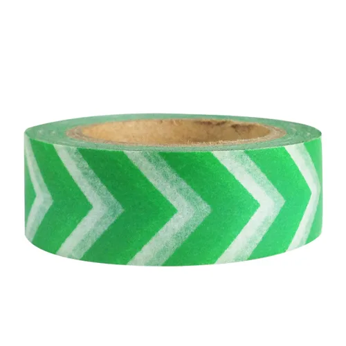 Vista 40 de Wrapables Cinta adhesiva japonesa a rayas Washi - Rayas cortas negras y multicolor