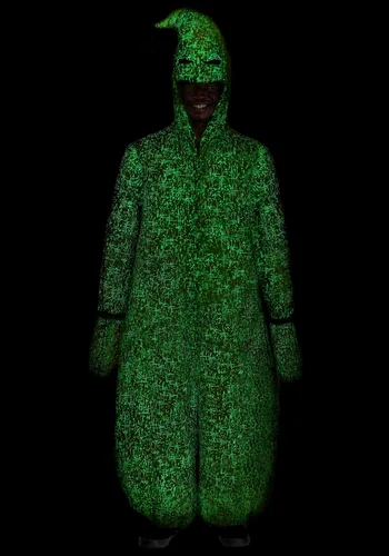 Vista 2 de Disfraz Adulto Disney Oogie Boogie que Brilla en la Oscuridad Multicolor